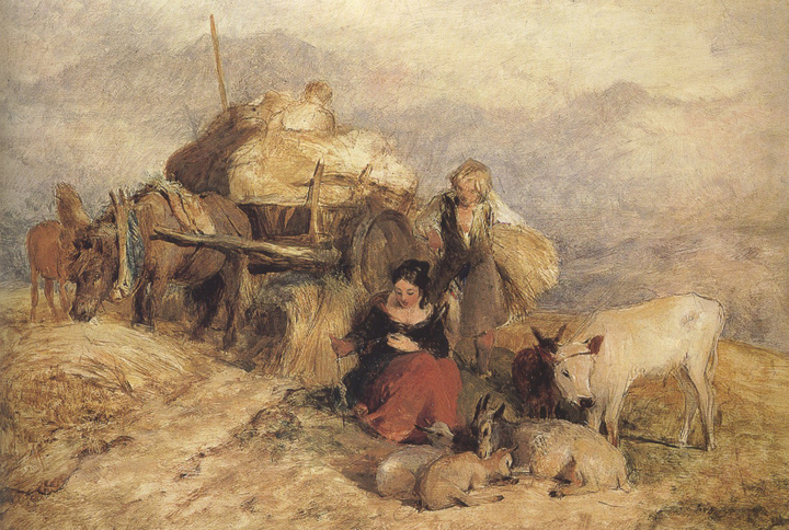 Sketch for Harvest in the Highlands (mk37)